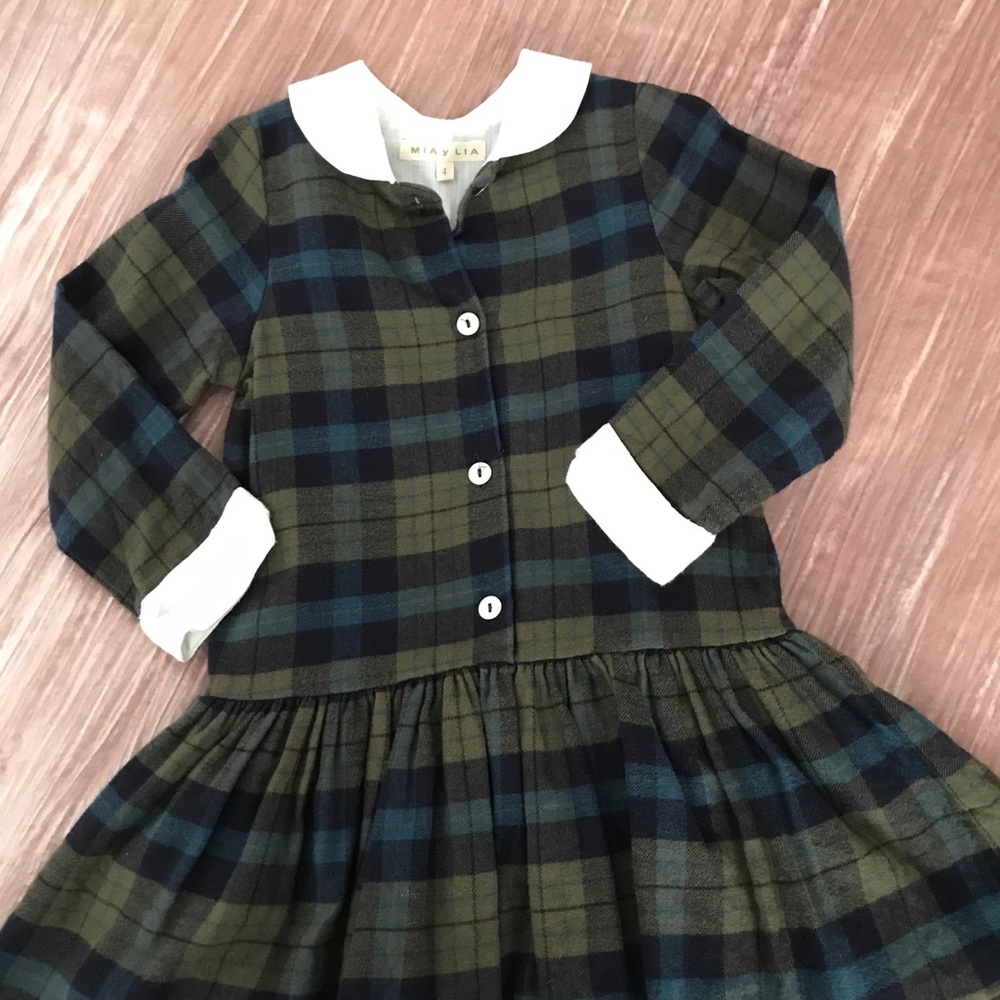 Mia y Lia size 4 lined flannel dress from Spain